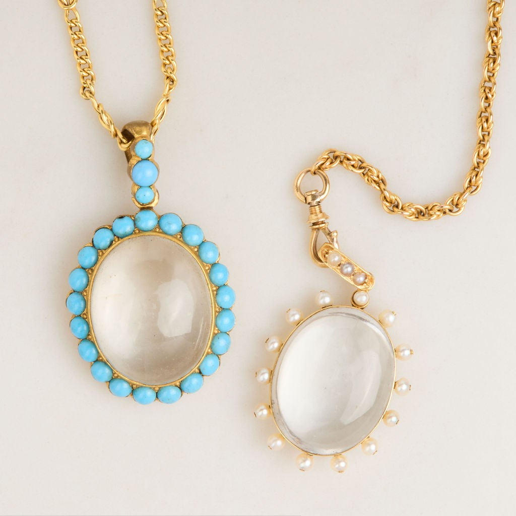 Victorian Rock Crystal and Pearl Locket