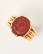c. 1874 Carnelian Heron Signet Ring