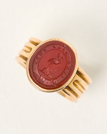 c. 1874 Carnelian Heron Signet Ring