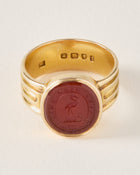c. 1874 Carnelian Heron Signet Ring