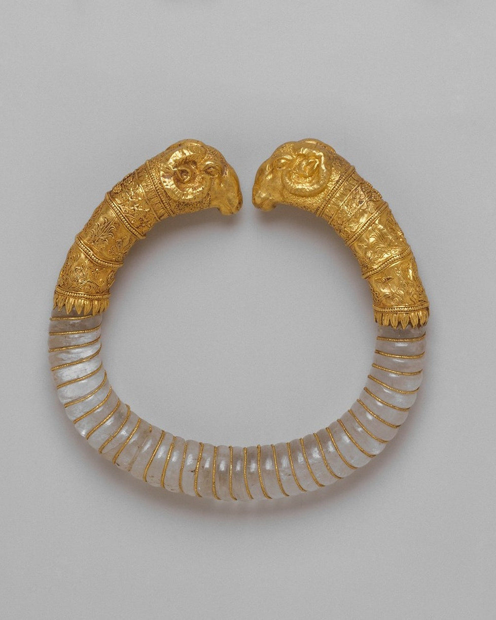 Etruscan Revival Ram Earrings