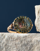 c. 1760 Micro Carved Ship Ring