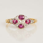 Petite Victorian Era Ruby Diamond Ring
