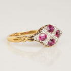 Petite Victorian Era Ruby Diamond Ring