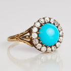 Victorian Turquoise Diamond Cluster Ring