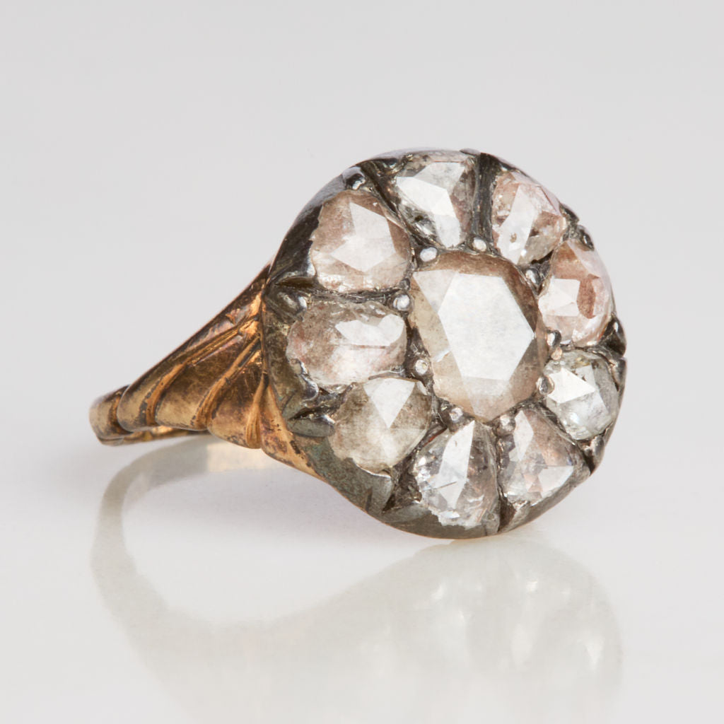 Georgian Diamond Cluster Ring