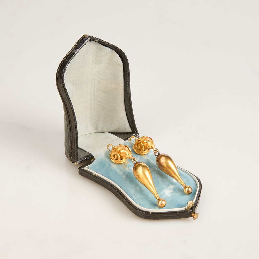 Etruscan Revival Ram Earrings