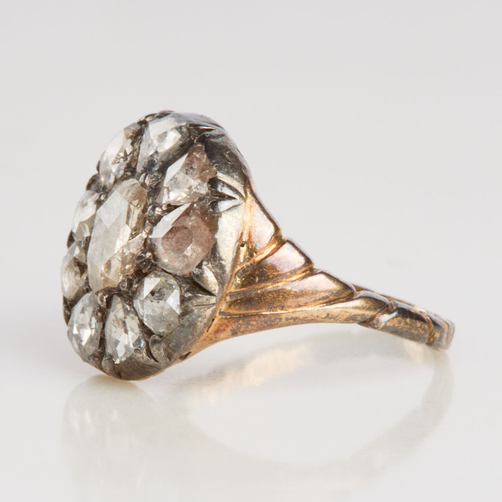 Georgian Diamond Cluster Ring