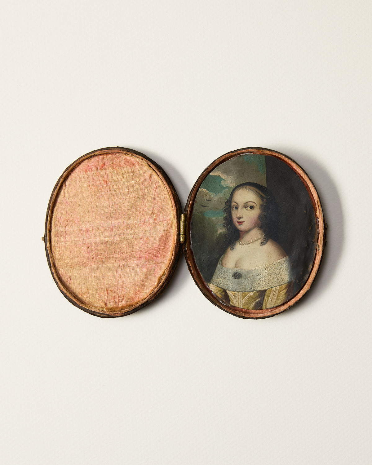 Stuart Era Portrait Miniature with Painted Mica Lenses