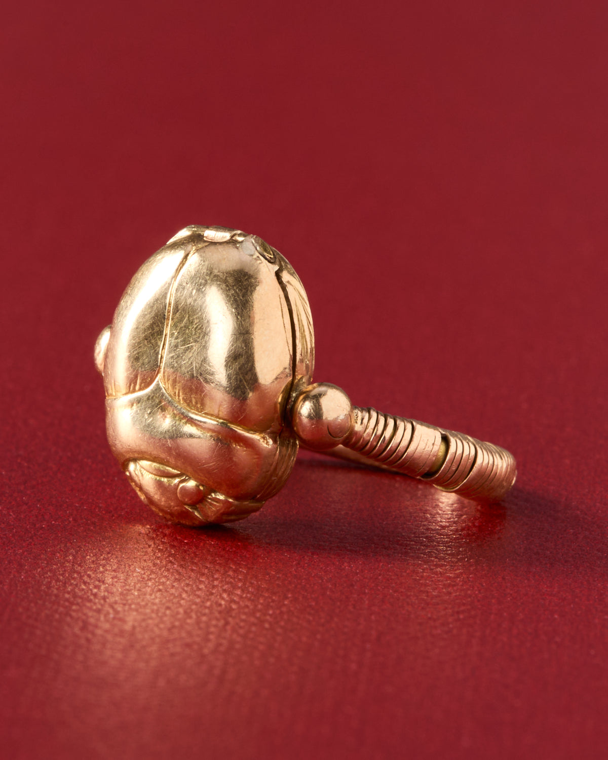 Victorian Scarab Locket Ring