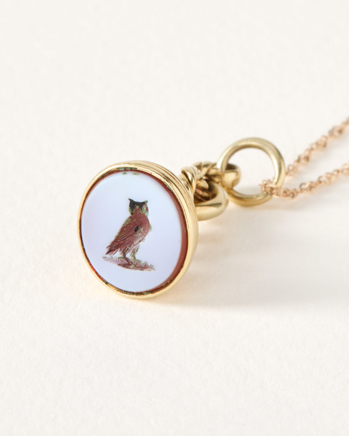 Victorian Era Owl Fob