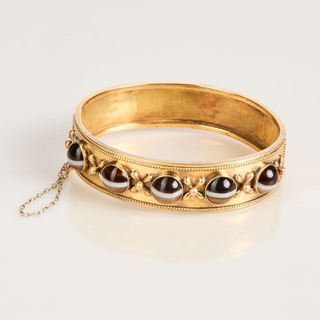 Victorian Banded Agate Bangle